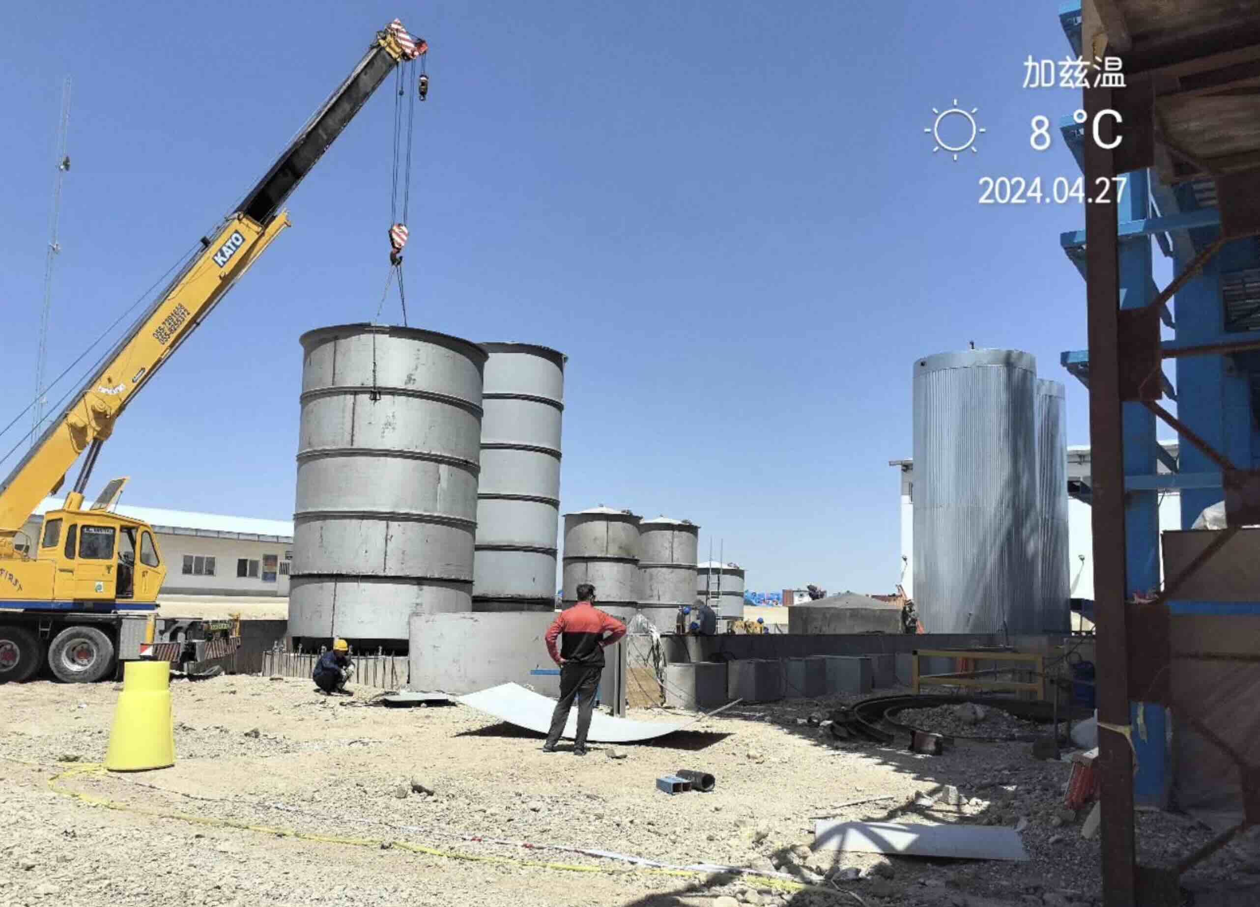 La instalación del proyecto de detergente en polvo 15T/H está en curso